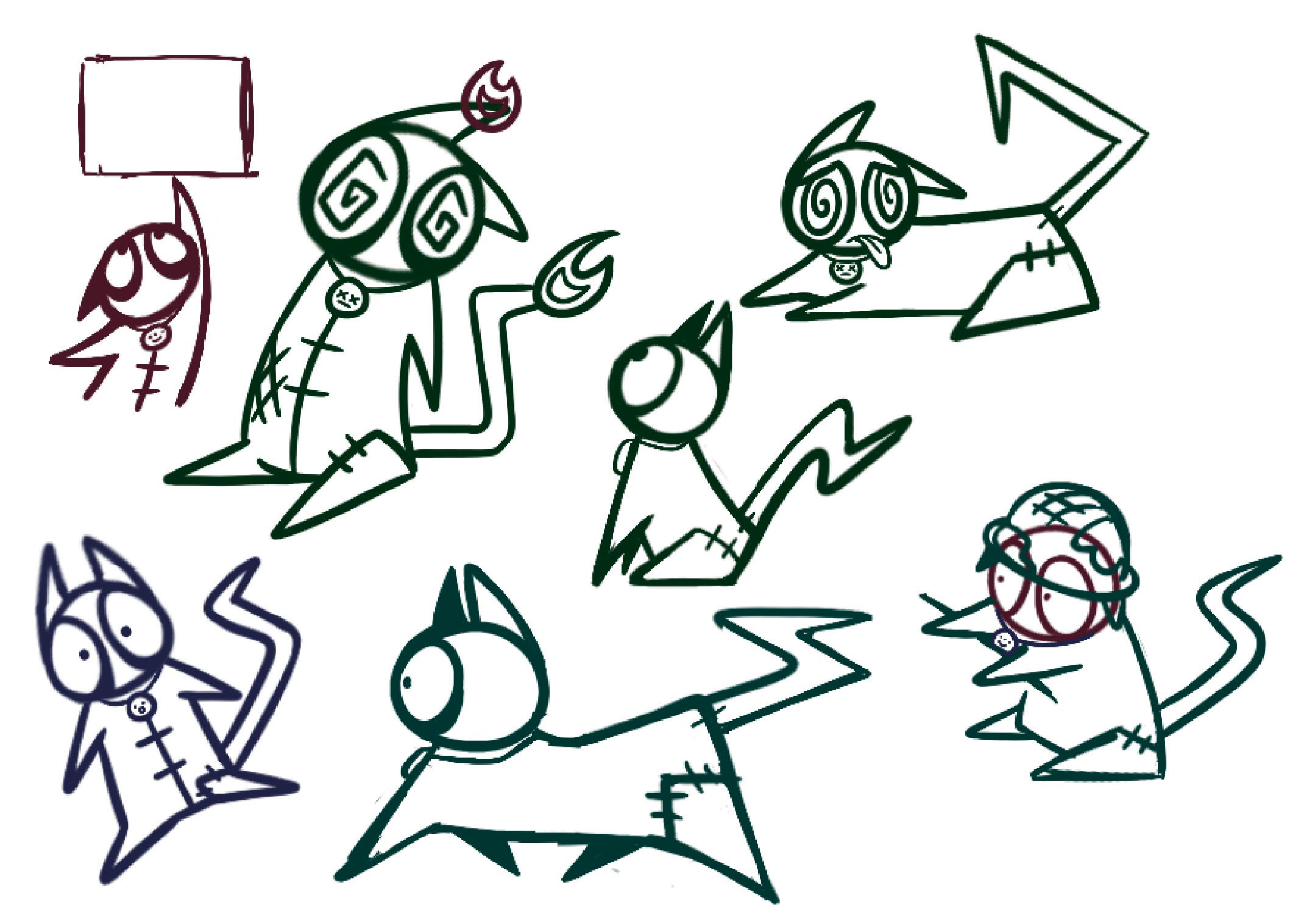 "Shelly" Rough Poses
