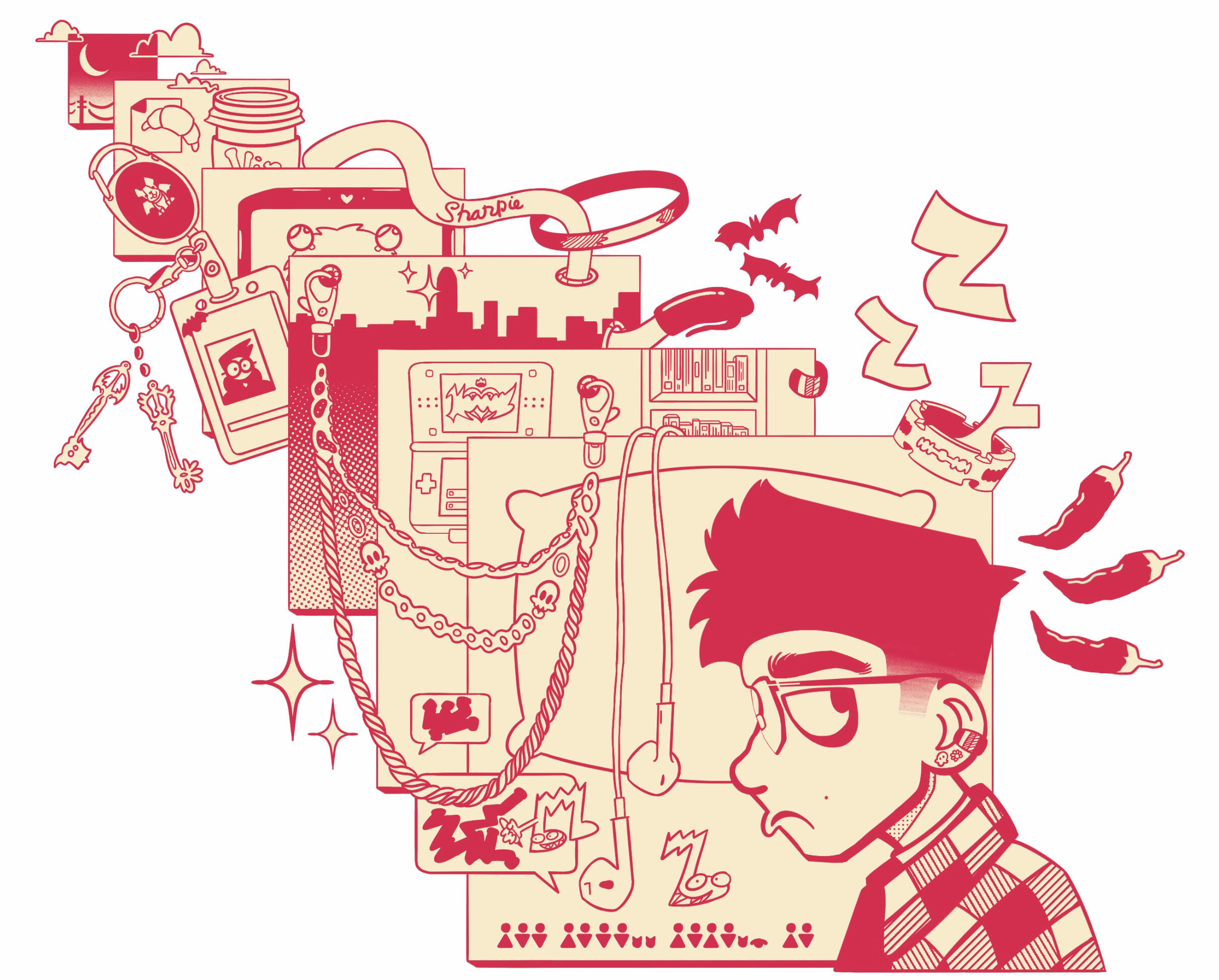 "Self Portrait" 6 Panel Comic